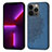 Silicone Candy Rubber Gel Fashionable Pattern Soft Case Cover S04 for Apple iPhone 13 Pro Blue