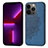 Silicone Candy Rubber Gel Fashionable Pattern Soft Case Cover S04 for Apple iPhone 14 Pro Blue