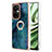 Silicone Candy Rubber Gel Fashionable Pattern Soft Case Cover with Finger Ring Stand Y01B for OnePlus Nord CE 3 5G Green