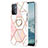 Silicone Candy Rubber Gel Fashionable Pattern Soft Case Cover with Finger Ring Stand Y01B for OnePlus Nord N200 5G Pink