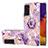 Silicone Candy Rubber Gel Fashionable Pattern Soft Case Cover with Finger Ring Stand Y01B for Samsung Galaxy A05s Clove Purple