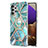 Silicone Candy Rubber Gel Fashionable Pattern Soft Case Cover with Finger Ring Stand Y01B for Samsung Galaxy A32 4G