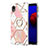 Silicone Candy Rubber Gel Fashionable Pattern Soft Case Cover with Finger Ring Stand Y01B for Samsung Galaxy M01 Core