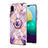 Silicone Candy Rubber Gel Fashionable Pattern Soft Case Cover with Finger Ring Stand Y01B for Samsung Galaxy M02