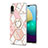 Silicone Candy Rubber Gel Fashionable Pattern Soft Case Cover with Finger Ring Stand Y01B for Samsung Galaxy M02