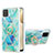 Silicone Candy Rubber Gel Fashionable Pattern Soft Case Cover with Finger Ring Stand Y01B for Samsung Galaxy M12 Green