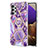 Silicone Candy Rubber Gel Fashionable Pattern Soft Case Cover with Finger Ring Stand Y01B for Samsung Galaxy M32 5G
