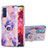 Silicone Candy Rubber Gel Fashionable Pattern Soft Case Cover with Finger Ring Stand Y01B for Samsung Galaxy S20 FE 5G