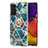 Silicone Candy Rubber Gel Fashionable Pattern Soft Case Cover with Finger Ring Stand Y01B for Samsung Galaxy S23 FE 5G