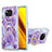 Silicone Candy Rubber Gel Fashionable Pattern Soft Case Cover with Finger Ring Stand Y01B for Xiaomi Poco X3 Pro Purple