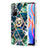 Silicone Candy Rubber Gel Fashionable Pattern Soft Case Cover with Finger Ring Stand Y01B for Xiaomi Redmi Note 11 5G Midnight Green
