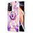 Silicone Candy Rubber Gel Fashionable Pattern Soft Case Cover with Finger Ring Stand Y01B for Xiaomi Redmi Note 11 Pro+ Plus 5G Clove Purple