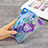 Silicone Candy Rubber Gel Fashionable Pattern Soft Case Cover with Finger Ring Stand Y01X for Samsung Galaxy A03 Core