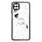 Silicone Candy Rubber Gel Fashionable Pattern Soft Case Cover with Finger Ring Stand Y01X for Samsung Galaxy A12 5G Black