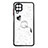 Silicone Candy Rubber Gel Fashionable Pattern Soft Case Cover with Finger Ring Stand Y01X for Samsung Galaxy A22 4G Black