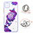 Silicone Candy Rubber Gel Fashionable Pattern Soft Case Cover with Finger Ring Stand Y01X for Samsung Galaxy A22s 5G