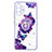Silicone Candy Rubber Gel Fashionable Pattern Soft Case Cover with Finger Ring Stand Y01X for Samsung Galaxy A32 4G Purple