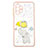 Silicone Candy Rubber Gel Fashionable Pattern Soft Case Cover with Finger Ring Stand Y01X for Samsung Galaxy A32 4G Yellow