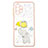 Silicone Candy Rubber Gel Fashionable Pattern Soft Case Cover with Finger Ring Stand Y01X for Samsung Galaxy A32 5G Yellow