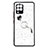 Silicone Candy Rubber Gel Fashionable Pattern Soft Case Cover with Finger Ring Stand Y01X for Samsung Galaxy A42 5G Black