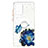 Silicone Candy Rubber Gel Fashionable Pattern Soft Case Cover with Finger Ring Stand Y01X for Samsung Galaxy A72 4G Blue