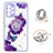 Silicone Candy Rubber Gel Fashionable Pattern Soft Case Cover with Finger Ring Stand Y01X for Samsung Galaxy A73 5G