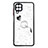 Silicone Candy Rubber Gel Fashionable Pattern Soft Case Cover with Finger Ring Stand Y01X for Samsung Galaxy F12 Black