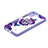 Silicone Candy Rubber Gel Fashionable Pattern Soft Case Cover with Finger Ring Stand Y01X for Xiaomi Poco M3 Purple