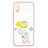 Silicone Candy Rubber Gel Fashionable Pattern Soft Case Cover with Finger Ring Stand Y01X for Xiaomi Redmi 9i Yellow