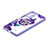 Silicone Candy Rubber Gel Fashionable Pattern Soft Case Cover with Finger Ring Stand Y01X for Xiaomi Redmi K40 5G Purple