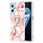 Silicone Candy Rubber Gel Fashionable Pattern Soft Case Cover with Finger Ring Stand Y02B for Oppo A96 4G