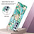 Silicone Candy Rubber Gel Fashionable Pattern Soft Case Cover with Finger Ring Stand Y02B for Oppo Reno6 Pro+ Plus 5G