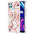 Silicone Candy Rubber Gel Fashionable Pattern Soft Case Cover with Finger Ring Stand Y02B for Realme C21Y