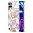 Silicone Candy Rubber Gel Fashionable Pattern Soft Case Cover with Finger Ring Stand Y02B for Realme C21Y