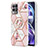 Silicone Candy Rubber Gel Fashionable Pattern Soft Case Cover with Finger Ring Stand Y02B for Realme Narzo 50 4G