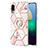 Silicone Candy Rubber Gel Fashionable Pattern Soft Case Cover with Finger Ring Stand Y02B for Samsung Galaxy A02