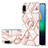 Silicone Candy Rubber Gel Fashionable Pattern Soft Case Cover with Finger Ring Stand Y02B for Samsung Galaxy A02 Pink