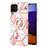 Silicone Candy Rubber Gel Fashionable Pattern Soft Case Cover with Finger Ring Stand Y02B for Samsung Galaxy A22 4G