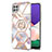 Silicone Candy Rubber Gel Fashionable Pattern Soft Case Cover with Finger Ring Stand Y02B for Samsung Galaxy F42 5G