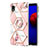 Silicone Candy Rubber Gel Fashionable Pattern Soft Case Cover with Finger Ring Stand Y02B for Samsung Galaxy M01 Core