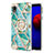 Silicone Candy Rubber Gel Fashionable Pattern Soft Case Cover with Finger Ring Stand Y02B for Samsung Galaxy M01 Core