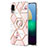 Silicone Candy Rubber Gel Fashionable Pattern Soft Case Cover with Finger Ring Stand Y02B for Samsung Galaxy M02