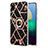 Silicone Candy Rubber Gel Fashionable Pattern Soft Case Cover with Finger Ring Stand Y02B for Samsung Galaxy M02