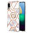 Silicone Candy Rubber Gel Fashionable Pattern Soft Case Cover with Finger Ring Stand Y02B for Samsung Galaxy M02