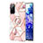 Silicone Candy Rubber Gel Fashionable Pattern Soft Case Cover with Finger Ring Stand Y02B for Samsung Galaxy S20 FE 4G