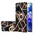 Silicone Candy Rubber Gel Fashionable Pattern Soft Case Cover with Finger Ring Stand Y02B for Samsung Galaxy S20 FE 4G Black