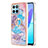 Silicone Candy Rubber Gel Fashionable Pattern Soft Case Cover with Finger Ring Stand Y03B for Huawei Honor X6 5G