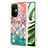 Silicone Candy Rubber Gel Fashionable Pattern Soft Case Cover with Finger Ring Stand Y03B for OnePlus Nord CE 3 5G Colorful