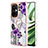 Silicone Candy Rubber Gel Fashionable Pattern Soft Case Cover with Finger Ring Stand Y03B for OnePlus Nord CE 3 5G Purple