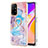 Silicone Candy Rubber Gel Fashionable Pattern Soft Case Cover with Finger Ring Stand Y03B for Oppo A94 5G
